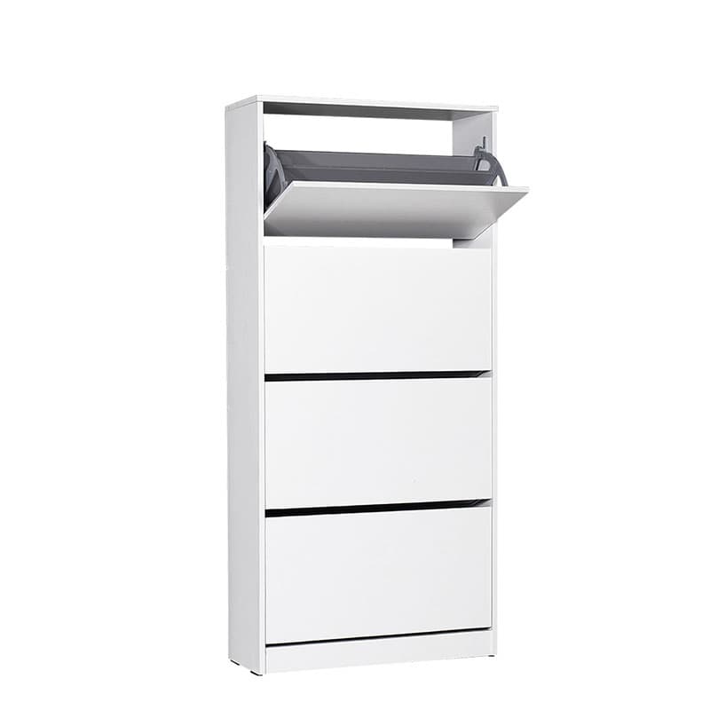 Παπουτσοθήκη Flat Duo Megapap 24 ζευγών χρώμα λευκό 73x26x157εκ.