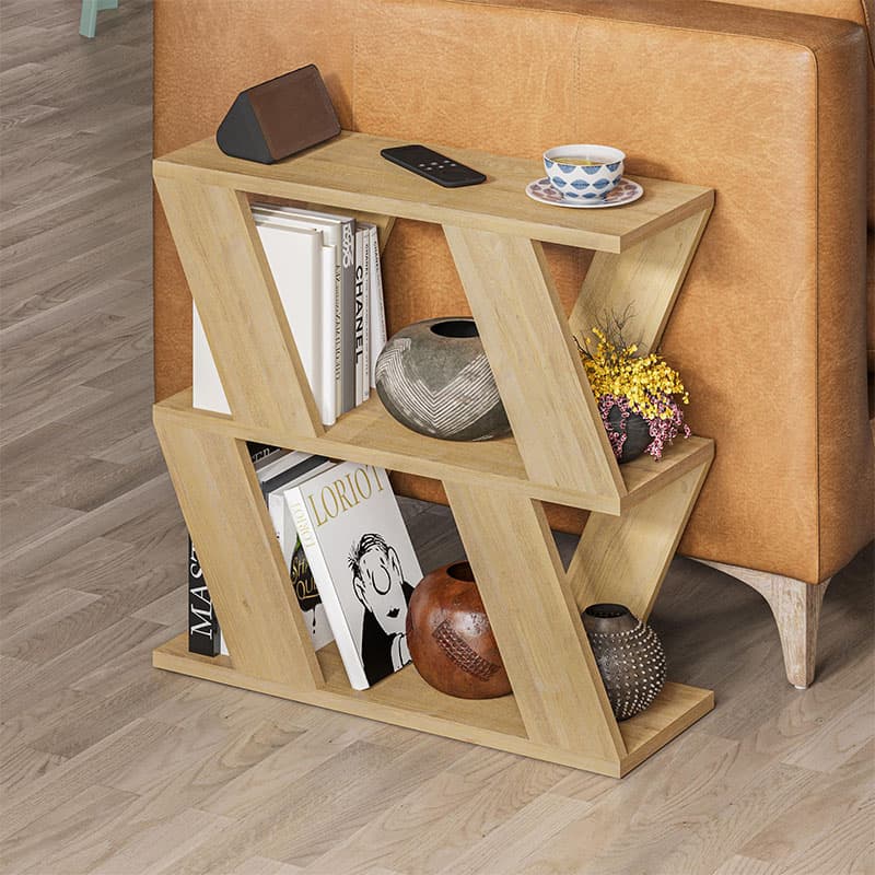 Τραπεζάκι βοηθητικό Lazena Megapap χρώμα sapphire oak 60x22x57εκ.