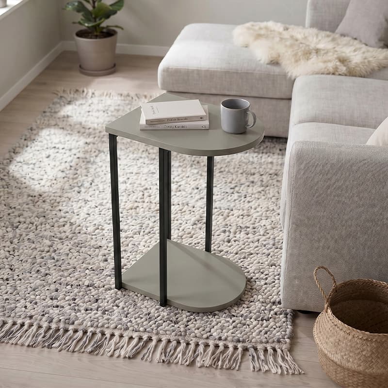 Τραπεζάκι βοηθητικό Roya Megapap χρώμα ash green 41,5x32x56εκ.