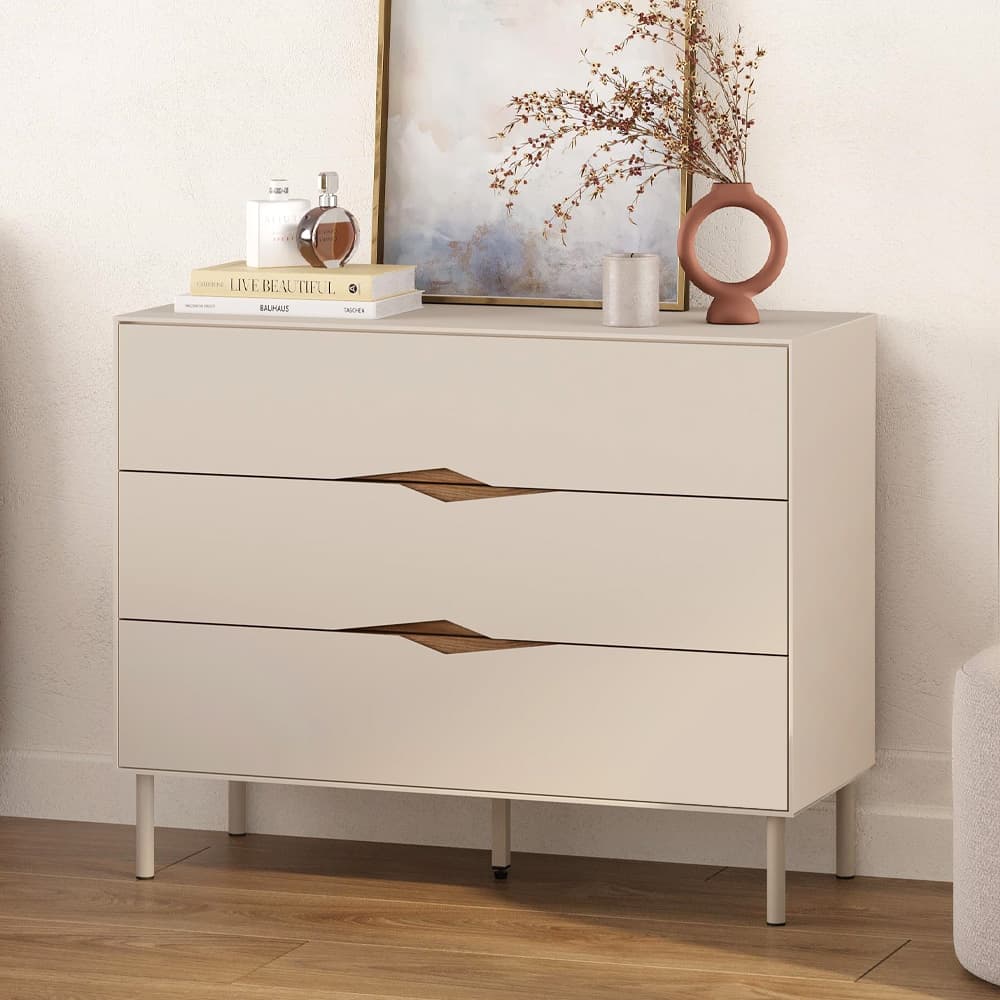Συρταριέρα Marquise Megapap χρώμα sandstone 98x40x78,5εκ.