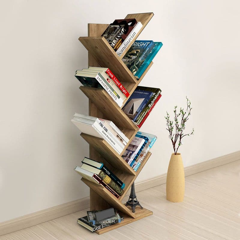 Βιβλιοθήκη Milton Megapap χρώμα pine oak 44x22x121εκ.