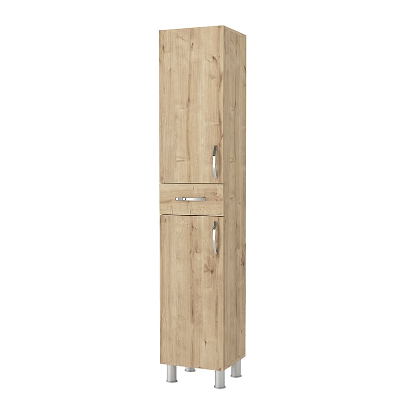 Ντουλάπι κουζίνας - μπάνιου Selina Megapap χρώμα sapphire oak 35x31x179εκ.