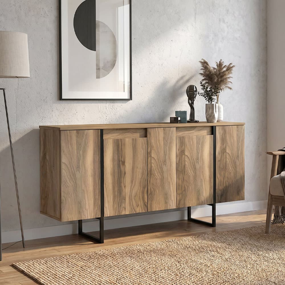 Μπουφές Orontes Megapap χρώμα καρυδί 160x35,2x80εκ.