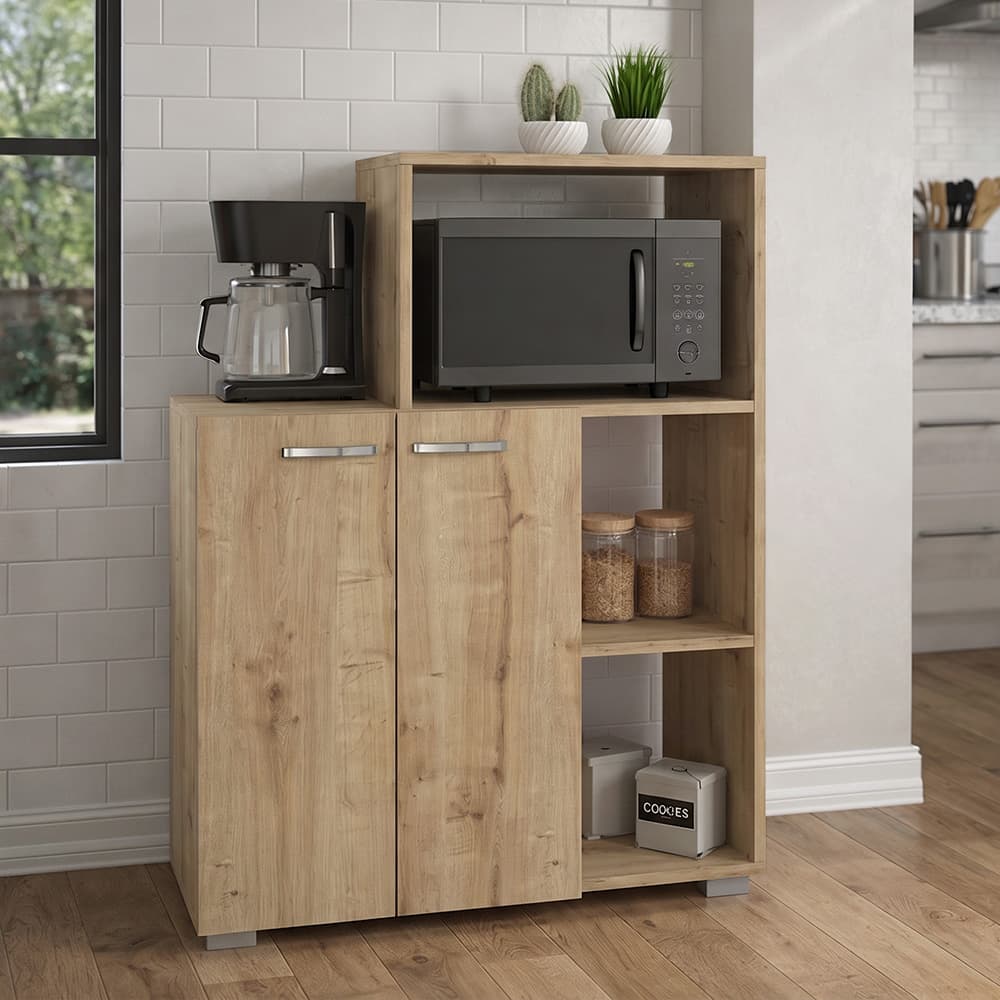Έπιπλο κουζίνας για φουρνάκι Pars Megapap χρώμα sapphire oak 90x40x123εκ.