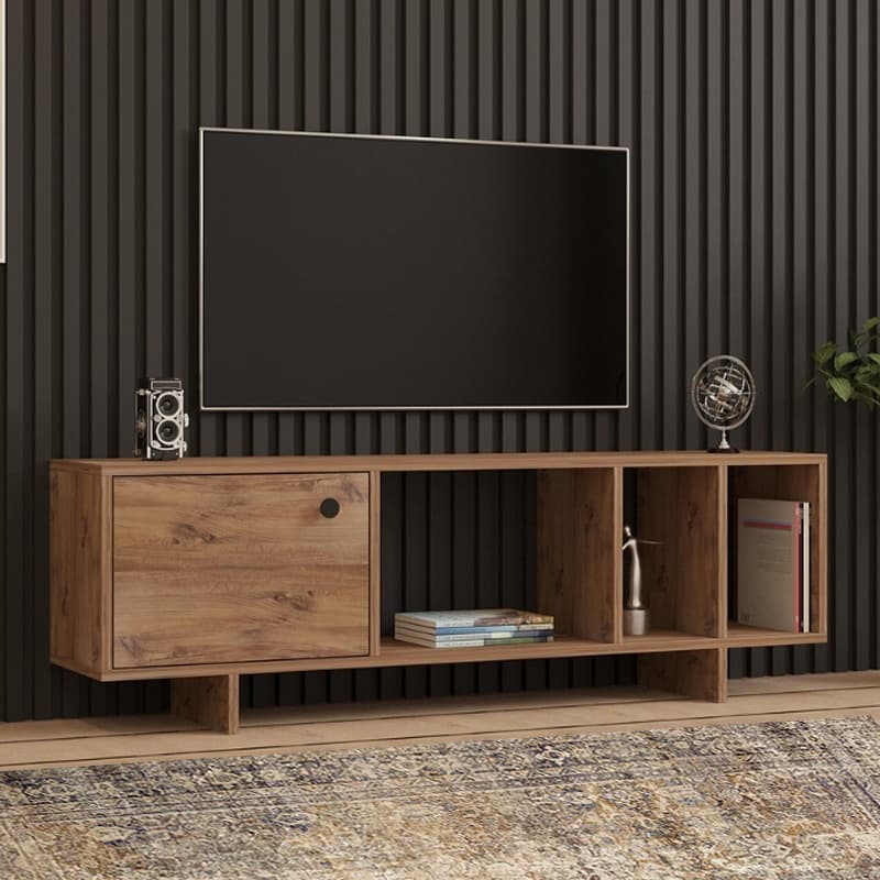 Έπιπλο τηλεόρασης Folsom Megapap χρώμα atlantic pine 140x29,9x45εκ.