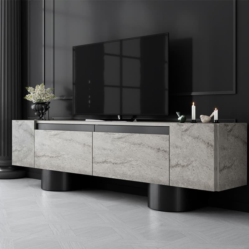 Έπιπλο τηλεόρασης Haven Megapap χρώμα travertine 180x30x50εκ.