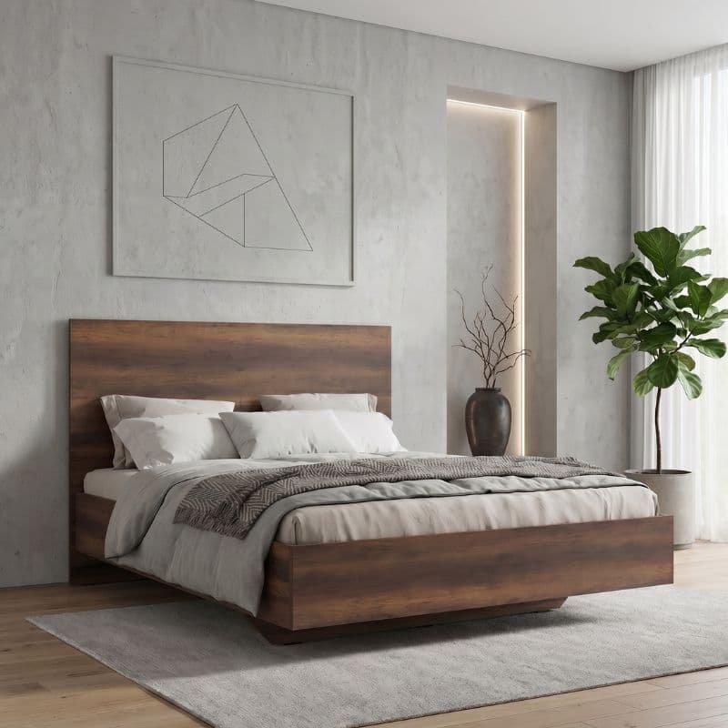 Κρεβάτι Oryana Megapap χρώμα καρυδί 160x200εκ.