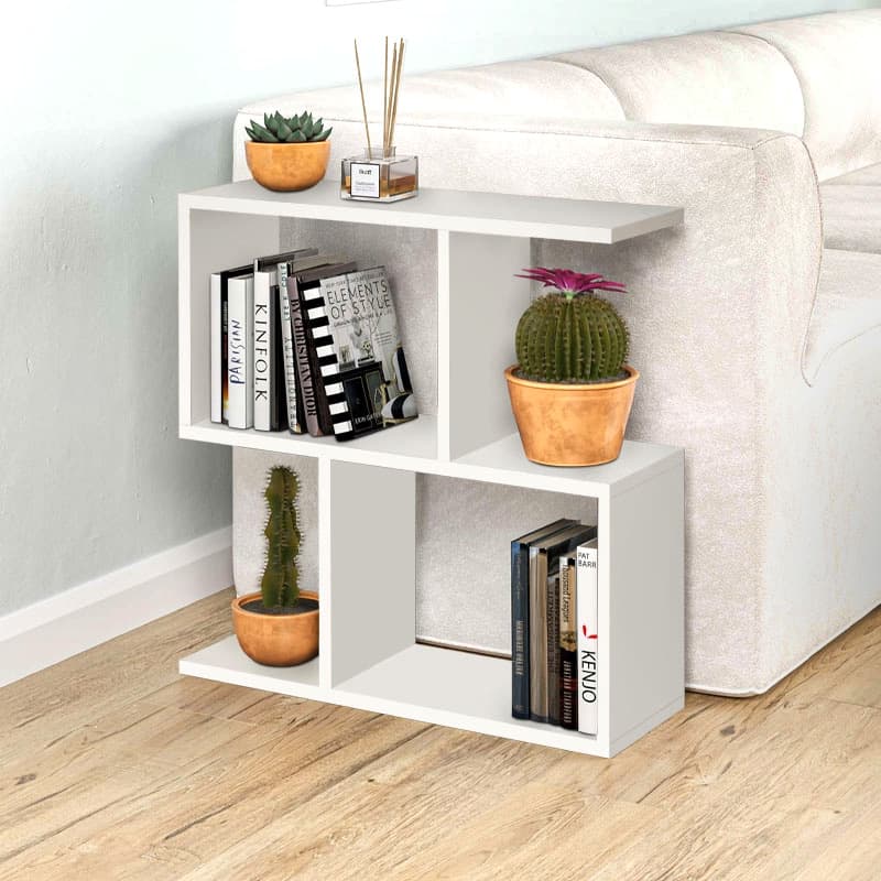 Τραπεζάκι βοηθητικό Homemania Megapap χρώμα λευκό 60x20x60εκ.