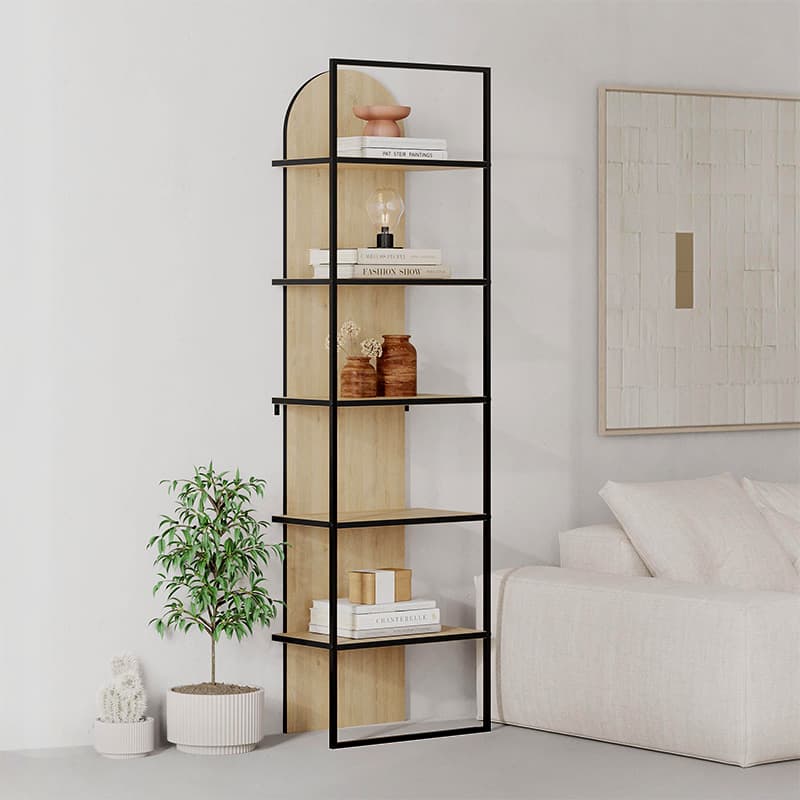 Βιβλιοθήκη Archy Megapap χρώμα sapphire oak 53x31,7x180εκ.